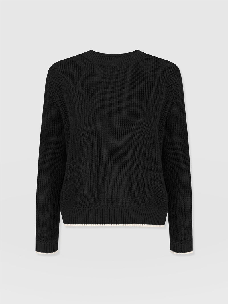 Remy Crop Jumper Black - Women's Jumpers | Saint + Sofia® EU