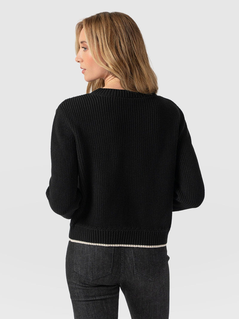 Remy Crop Jumper Black - Women's Jumpers | Saint + Sofia® EU