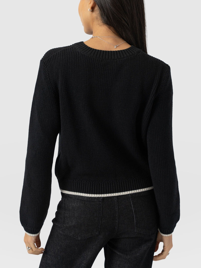 Remy Crop Jumper Black - Women's Jumpers | Saint + Sofia® EU