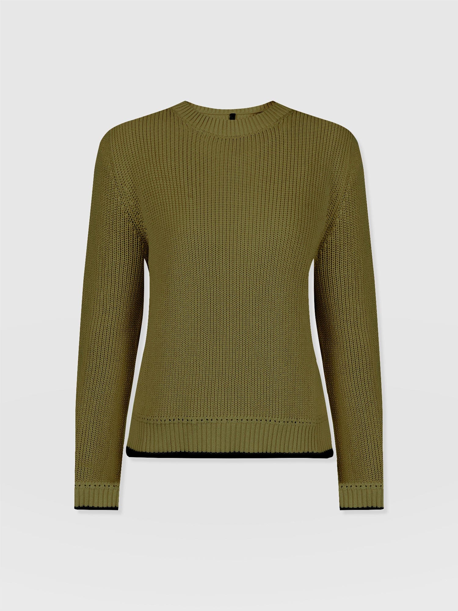 Remy Crop Jumper Khaki - Women's Jumpers | Saint + Sofia® EU