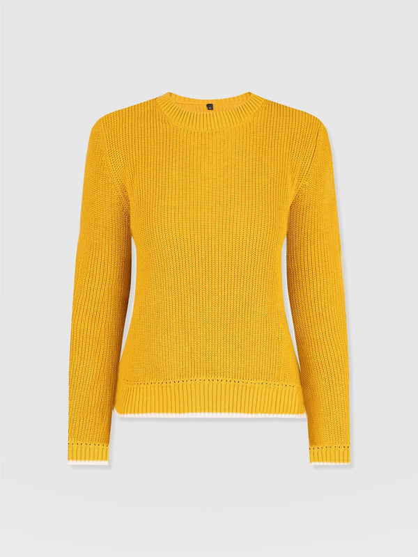 Remy Crop Jumper Yellow - Women's Jumpers | Saint + Sofia® EU