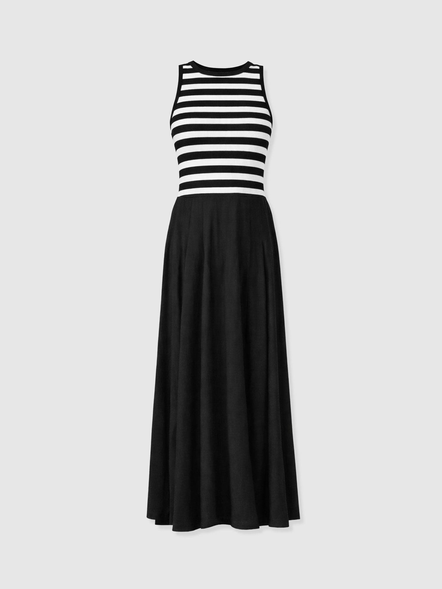 Renee Contrast Dress - Black & White Stripe - Women's Dresses | Saint + Sofia® EU