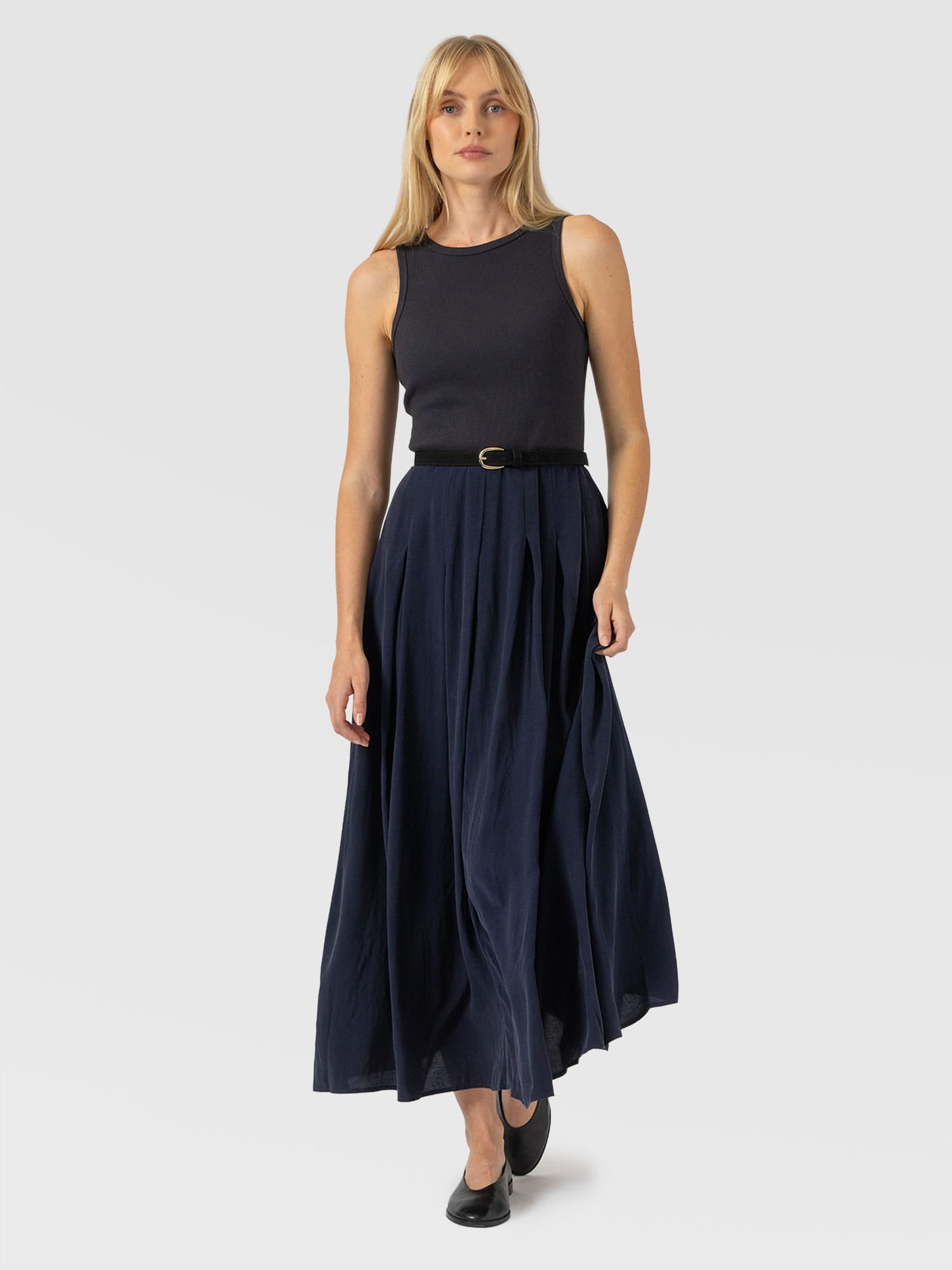 Renee Contrast Dress Navy - Women's Dresses | Saint and Sofia® EU