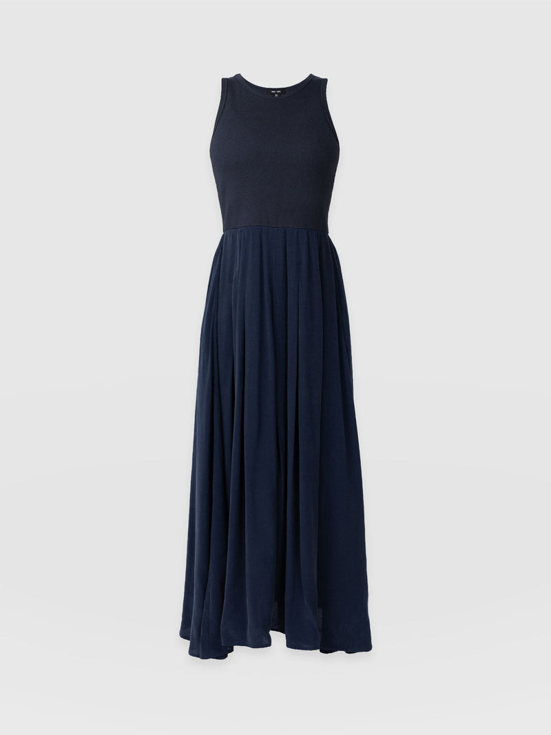 Renee Contrast Dress Navy - Women's Dresses | Saint + Sofia® EU