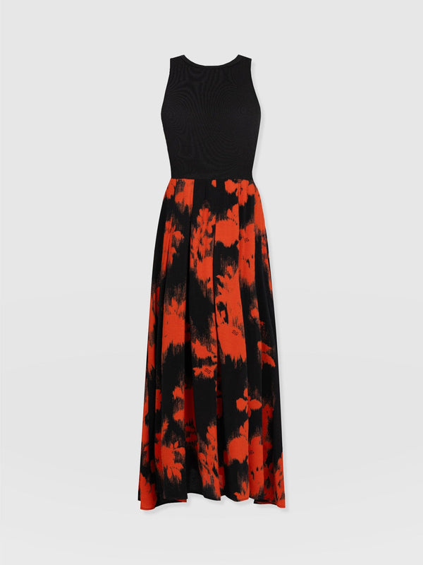 Renee Contrast Dress - Orange Fade Floral - Women's Dresses | Saint + Sofia® EU
