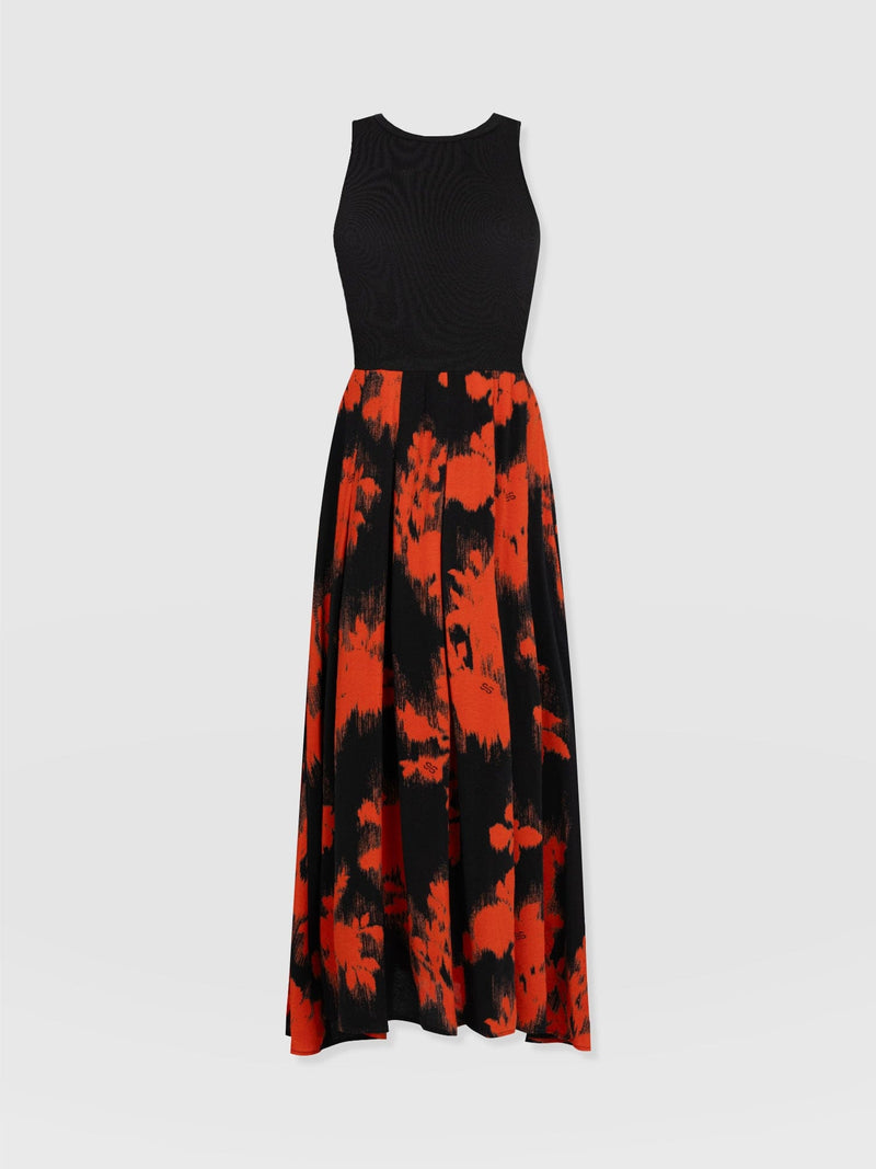Renee Contrast Dress - Orange Fade Floral - Women's Dresses | Saint + Sofia® EU
