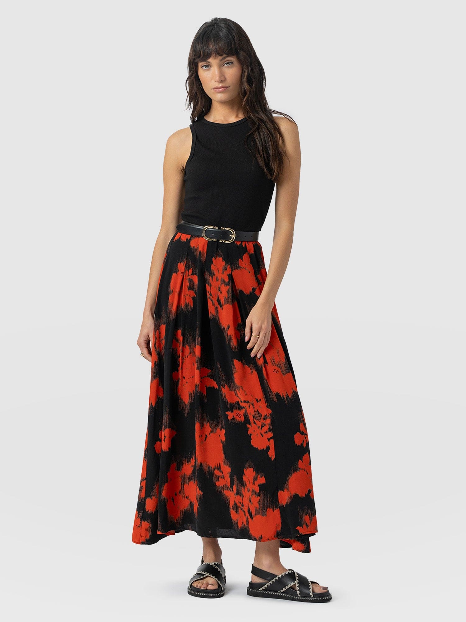Renee Contrast Dress - Orange Fade Floral - Women's Dresses | Saint + Sofia® EU