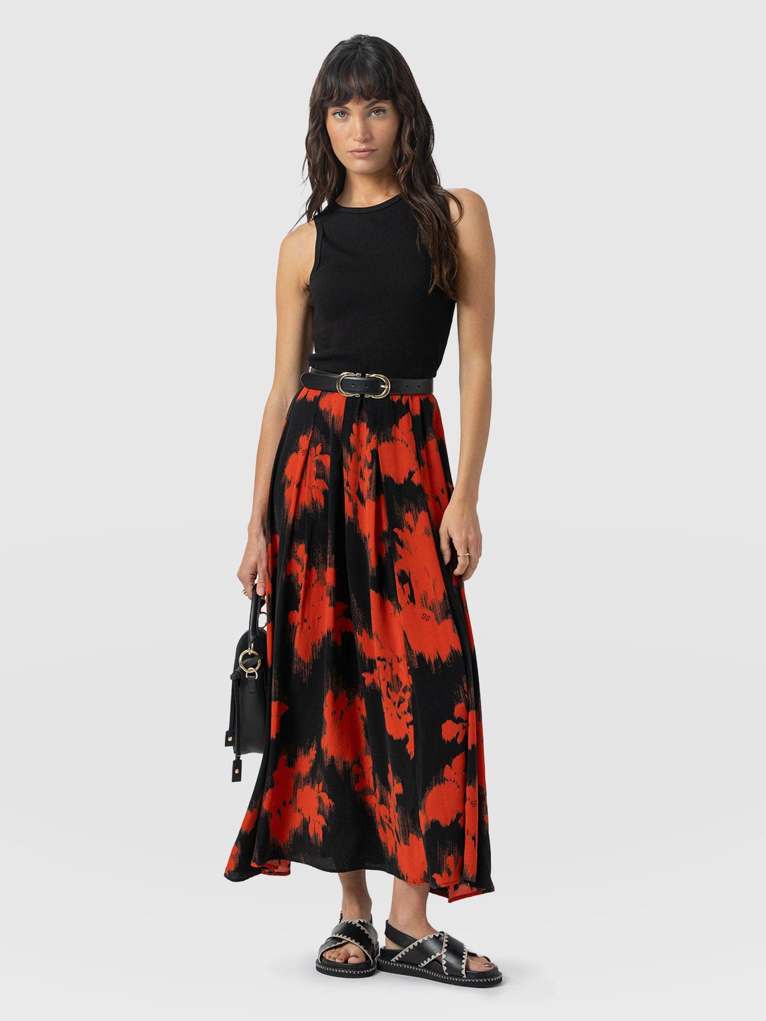 Renee Contrast Dress - Orange Fade Floral - Women's Dresses | Saint + Sofia® EU