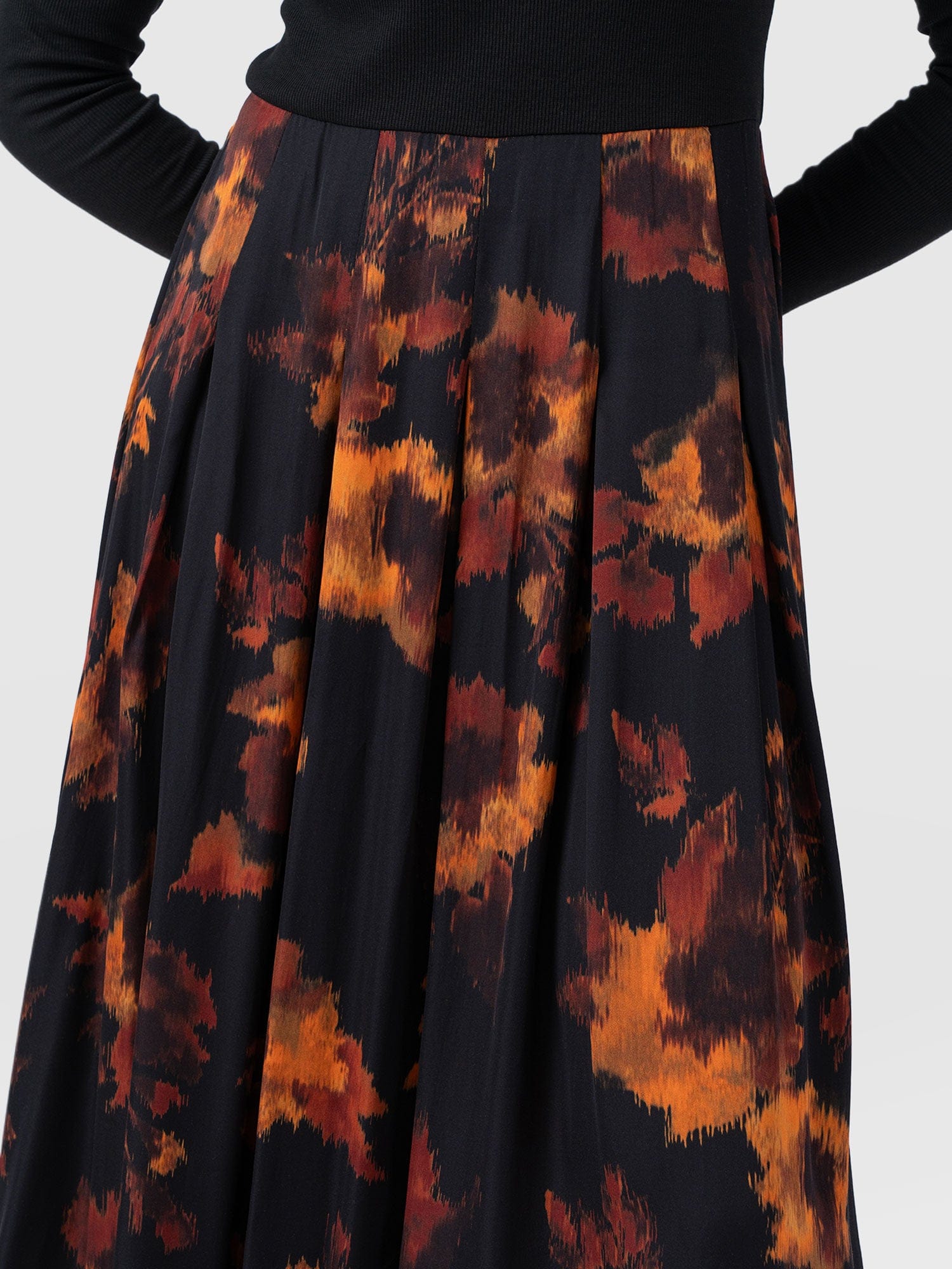 Renee Contrast Long Sleeve Dress - Autumn Floral - Women's Dresses | Saint + Sofia® EU