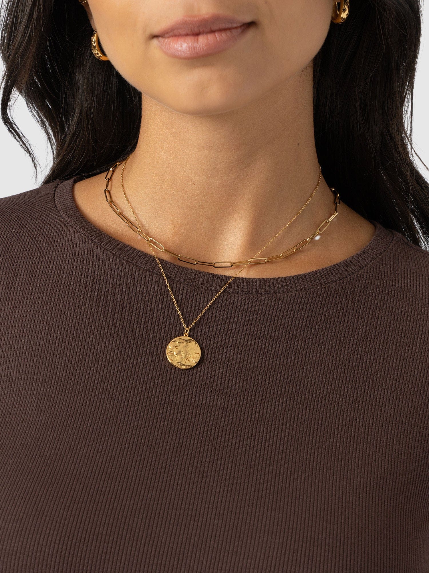 Renee Contrast Long Sleeve Dress - Brown - Women's Dresses | Saint + Sofia® EU