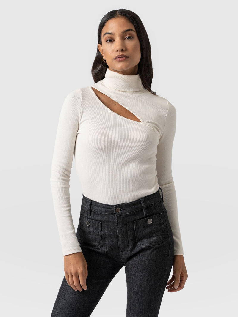 Reveal Roll Neck Cream - Women's Sweaters | Saint + Sofia® EU