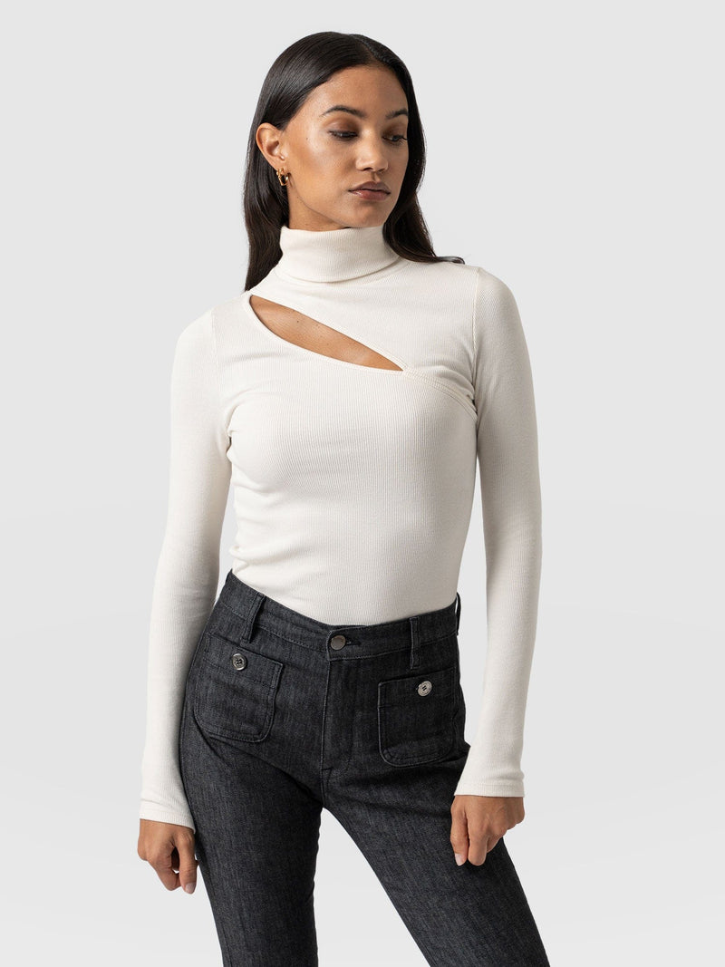 Reveal Roll Neck Cream - Women's Sweaters | Saint + Sofia® EU