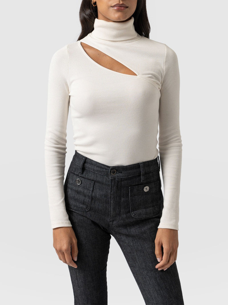 Reveal Roll Neck Cream - Women's Sweaters | Saint + Sofia® EU