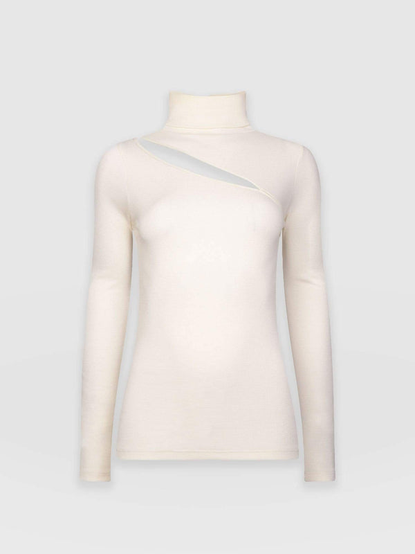 Reveal Roll Neck Cream - Women's Sweaters | Saint + Sofia® EU