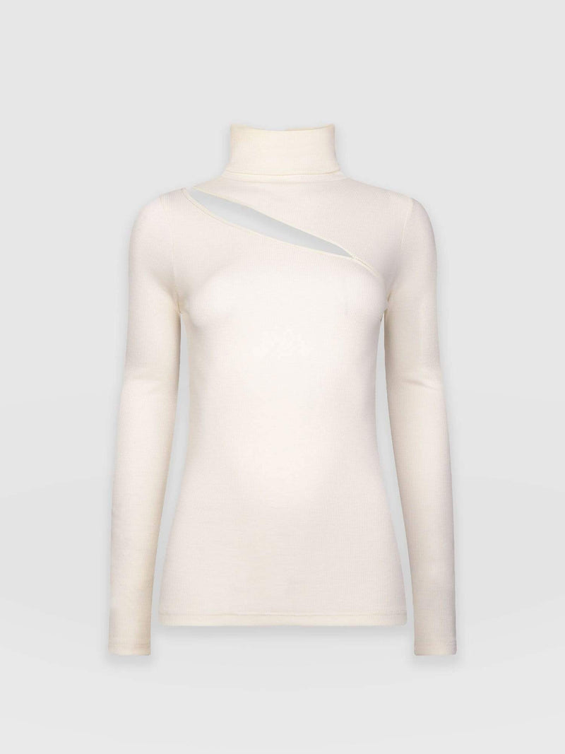 Reveal Roll Neck Cream - Women's Sweaters | Saint + Sofia® EU