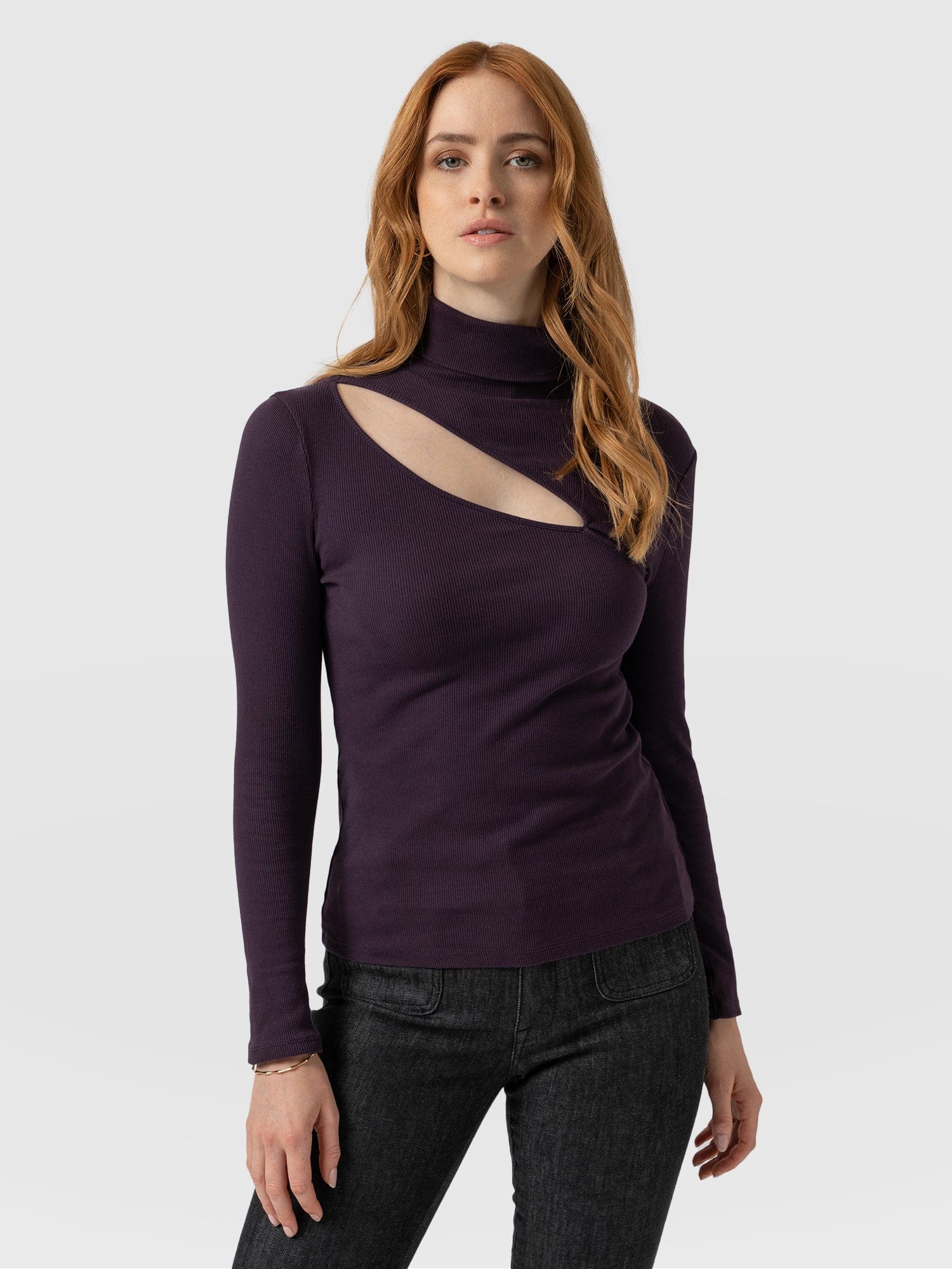 Plum roll hotsell neck jumper