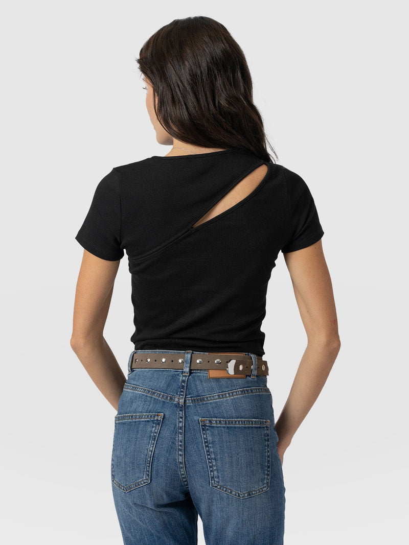 Reveal Tee Black - Women's T-shirts | Saint + Sofia® EU