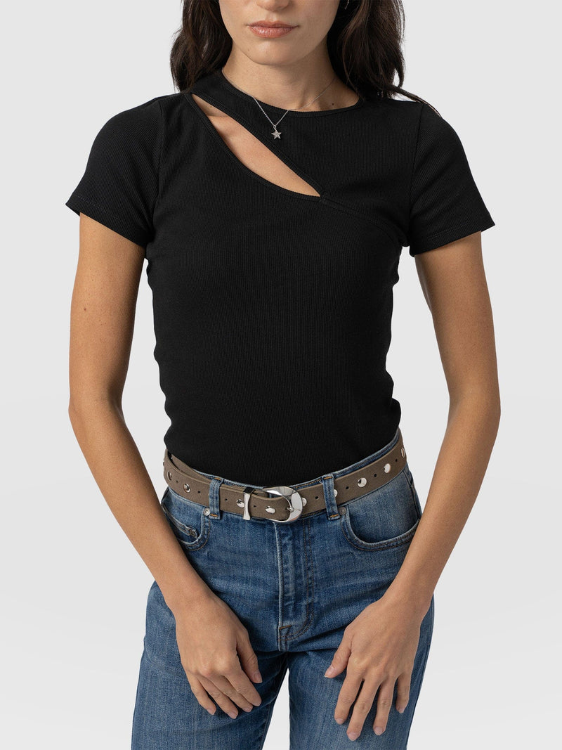 Reveal Tee Black - Women's T-shirts | Saint + Sofia® EU