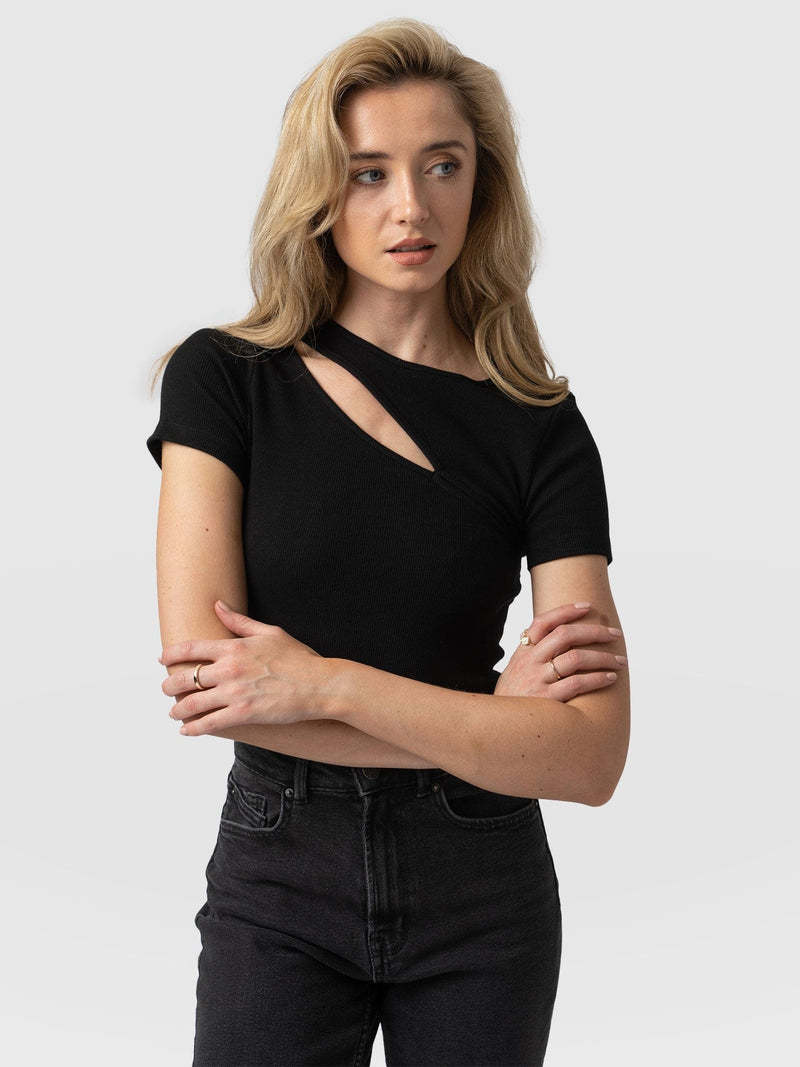 Reveal Tee Black - Women's T-shirts | Saint + Sofia® EU