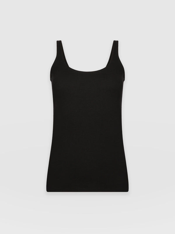 Rib Cami Black - Women's Camis | Saint + Sofia® EU