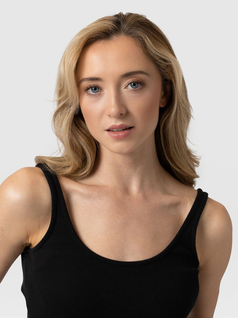 Rib Cami Black - Women's Camis | Saint + Sofia® EU