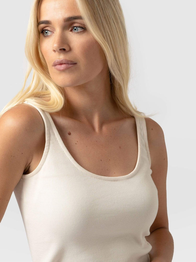 Rib Cami Cream - Women's Camis | Saint + Sofia® EU