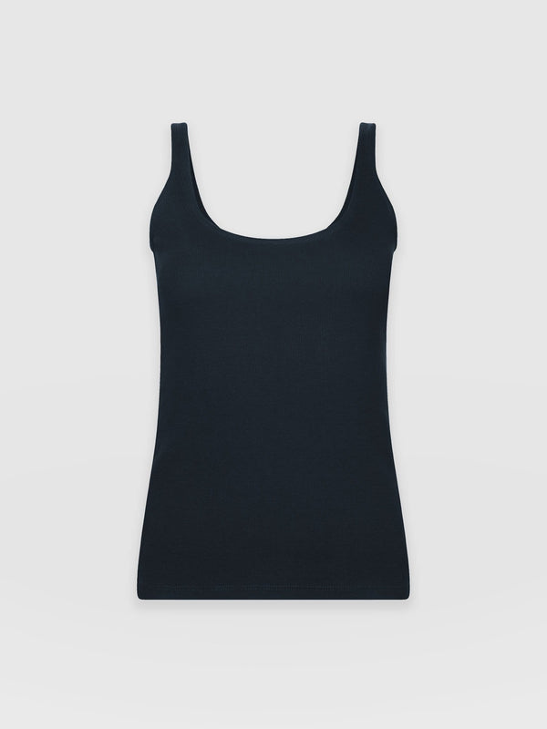 Rib Cami Navy - Women's Camis | Saint + Sofia® EU