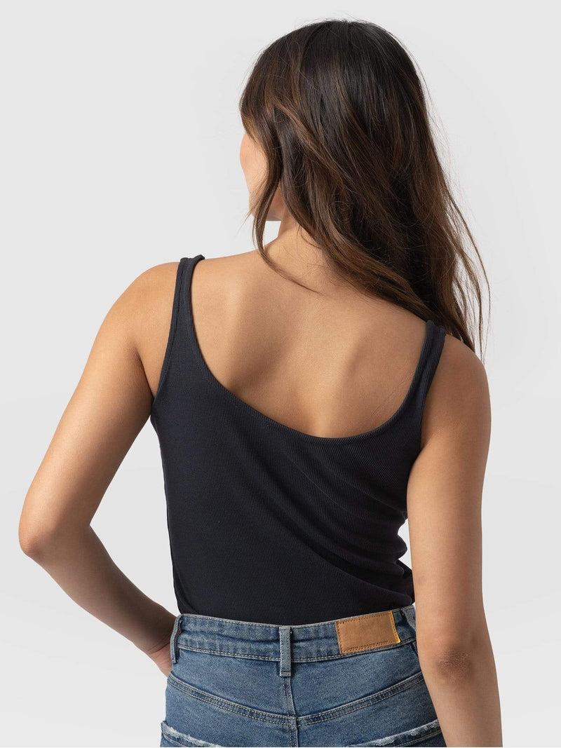 Rib Cami Navy - Women's Camis | Saint + Sofia® EU