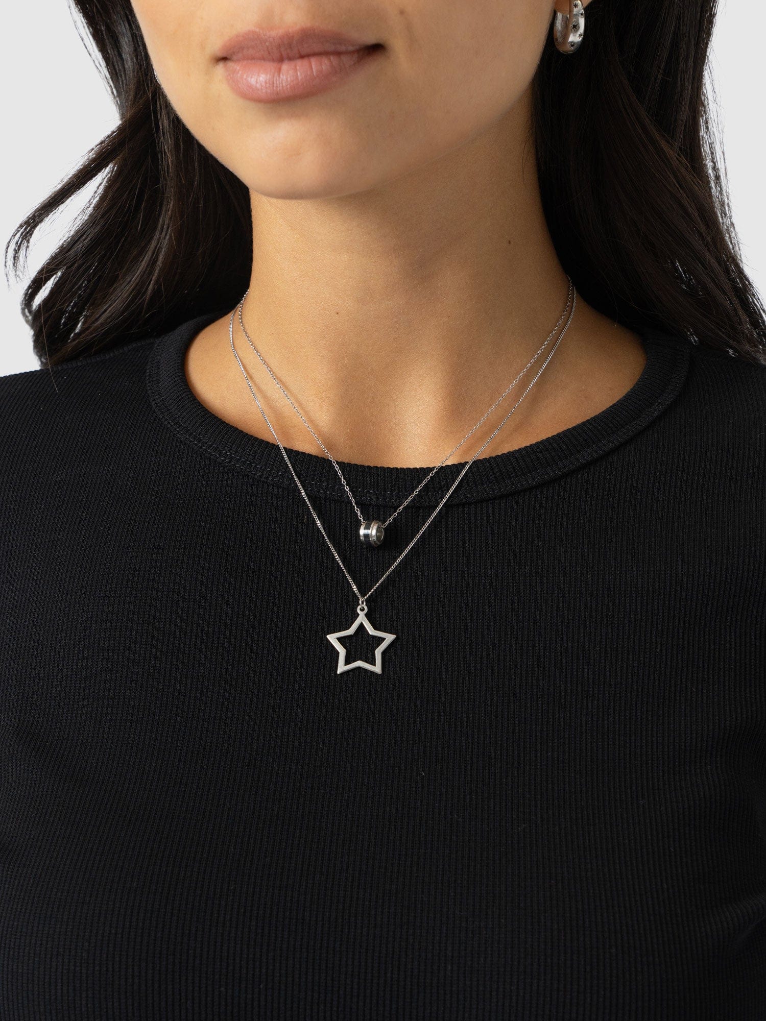 Ribbed Long Sleeve Tee - Black - Women's T-shirts | Saint + Sofia® EU