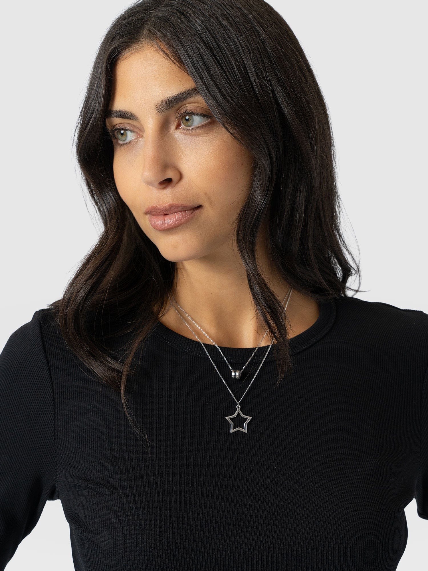 Ribbed Long Sleeve Tee - Black - Women's T-shirts | Saint + Sofia® EU