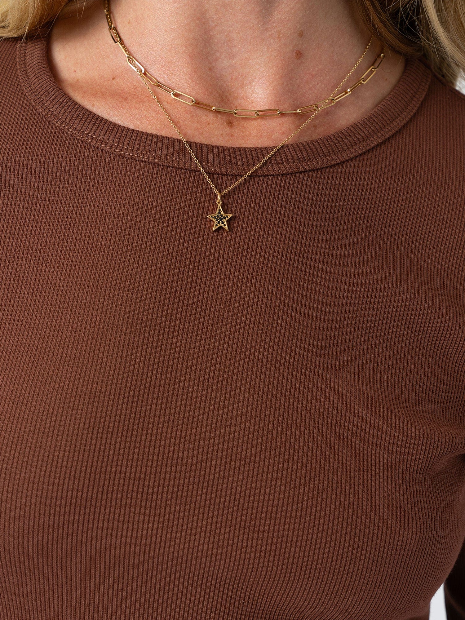 Ribbed Long Sleeve Tee - Russet Brown - Women's T-shirts | Saint + Sofia® EU