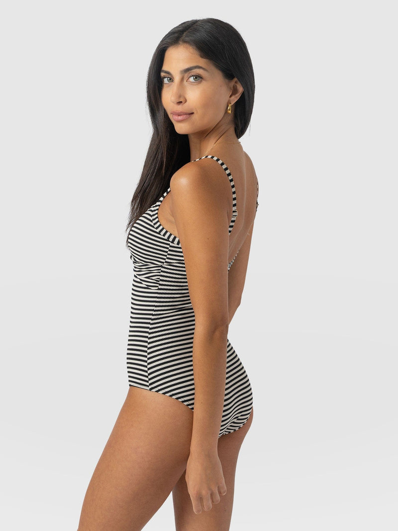 Riley Cross Front Swimsuit - Stripe - Women's Swimwear | Saint + Sofia® EU