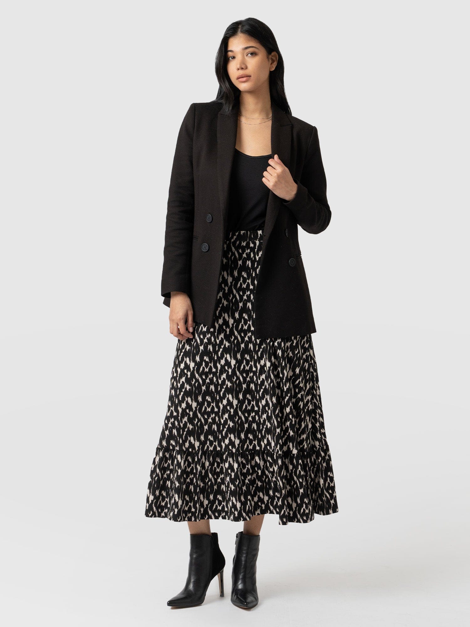 Riley Skirt Black & White Print - Women's Skirts | Saint + Sofia® EU