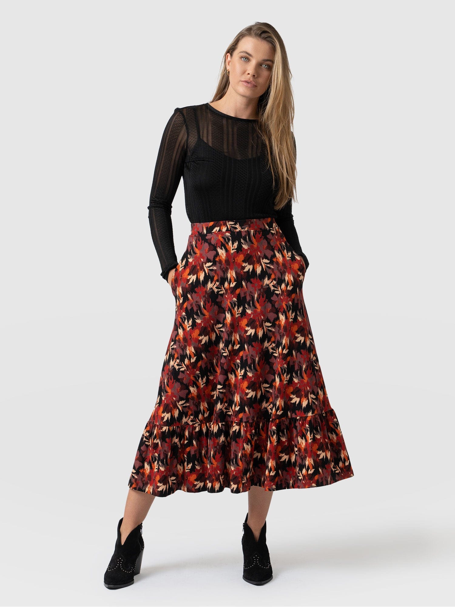 Riley Skirt Earthy Bloom - Women's Skirt | Saint + Sofia® EU