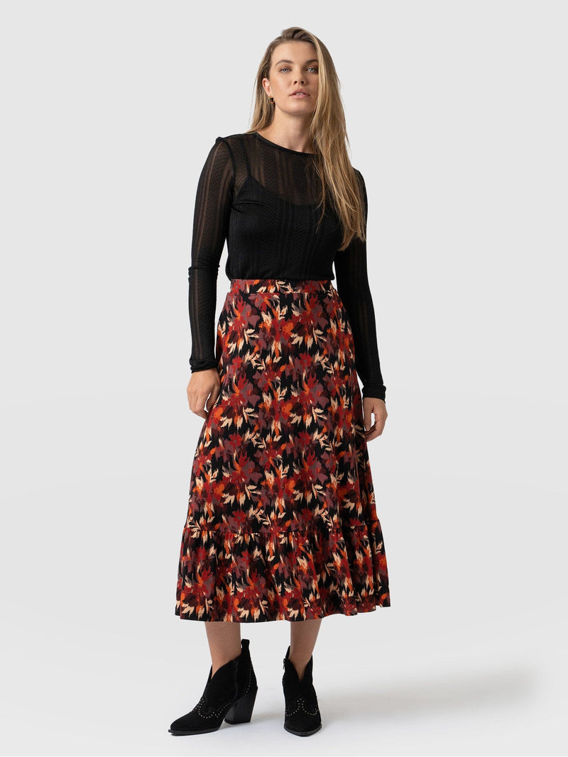 Riley Skirt Earthy Bloom - Women's Skirt | Saint + Sofia® EU