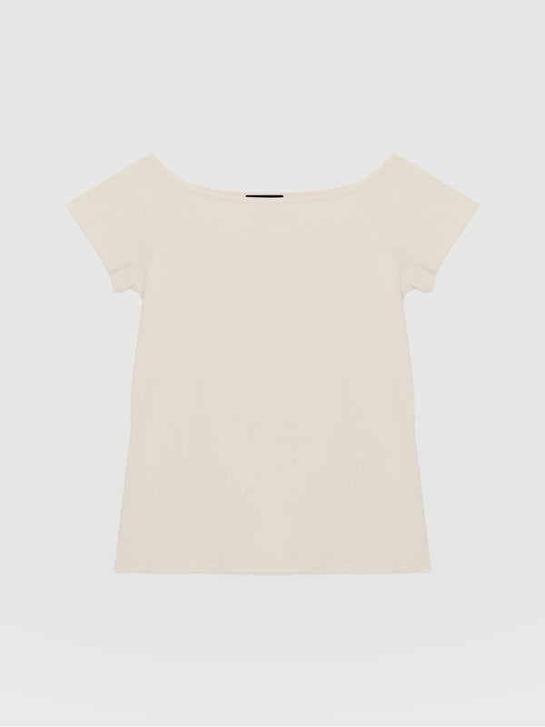 Riviera Tee Jet Stream Cream - Women's T-shirts | Saint + Sofia® EU