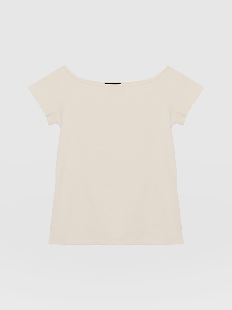 Riviera Tee Jet Stream Cream - Women's T-shirts | Saint + Sofia® EU