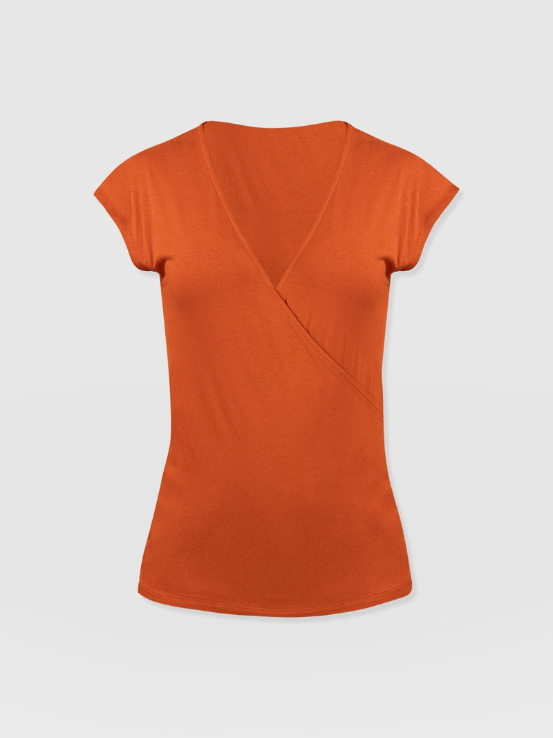 Rosa Wrap Tee Amber - Women's T-shirts | Saint + Sofia® EU