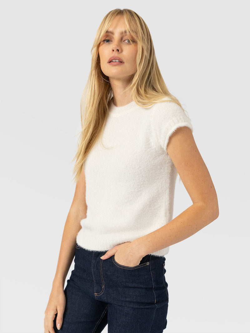 Rosalie Baby Tee - Cream - Women's Jumpers | Saint and Sofia® EU