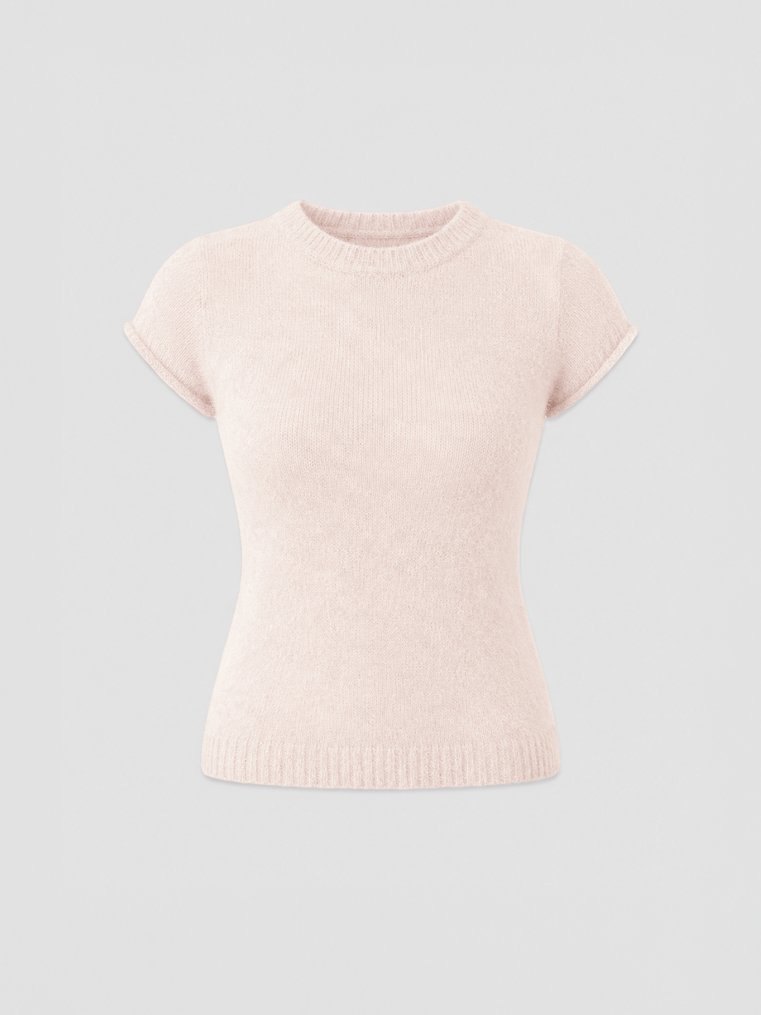 Rosalie Baby Tee - Pale Pink - Women's Jumpers | Saint and Sofia® EU