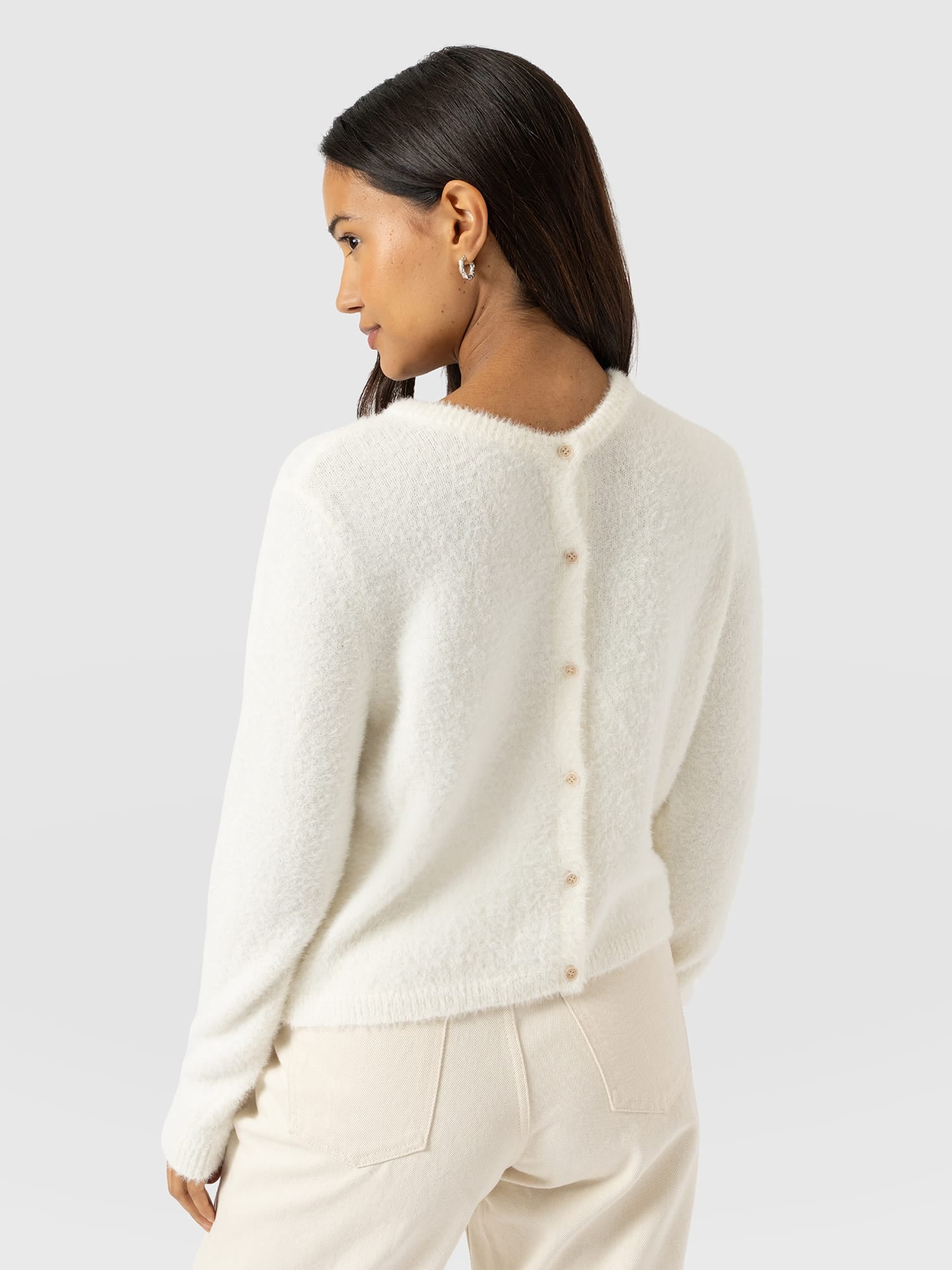 Rosalie Cardigan - Cream - Women's Jumpers | Saint and Sofia® EU