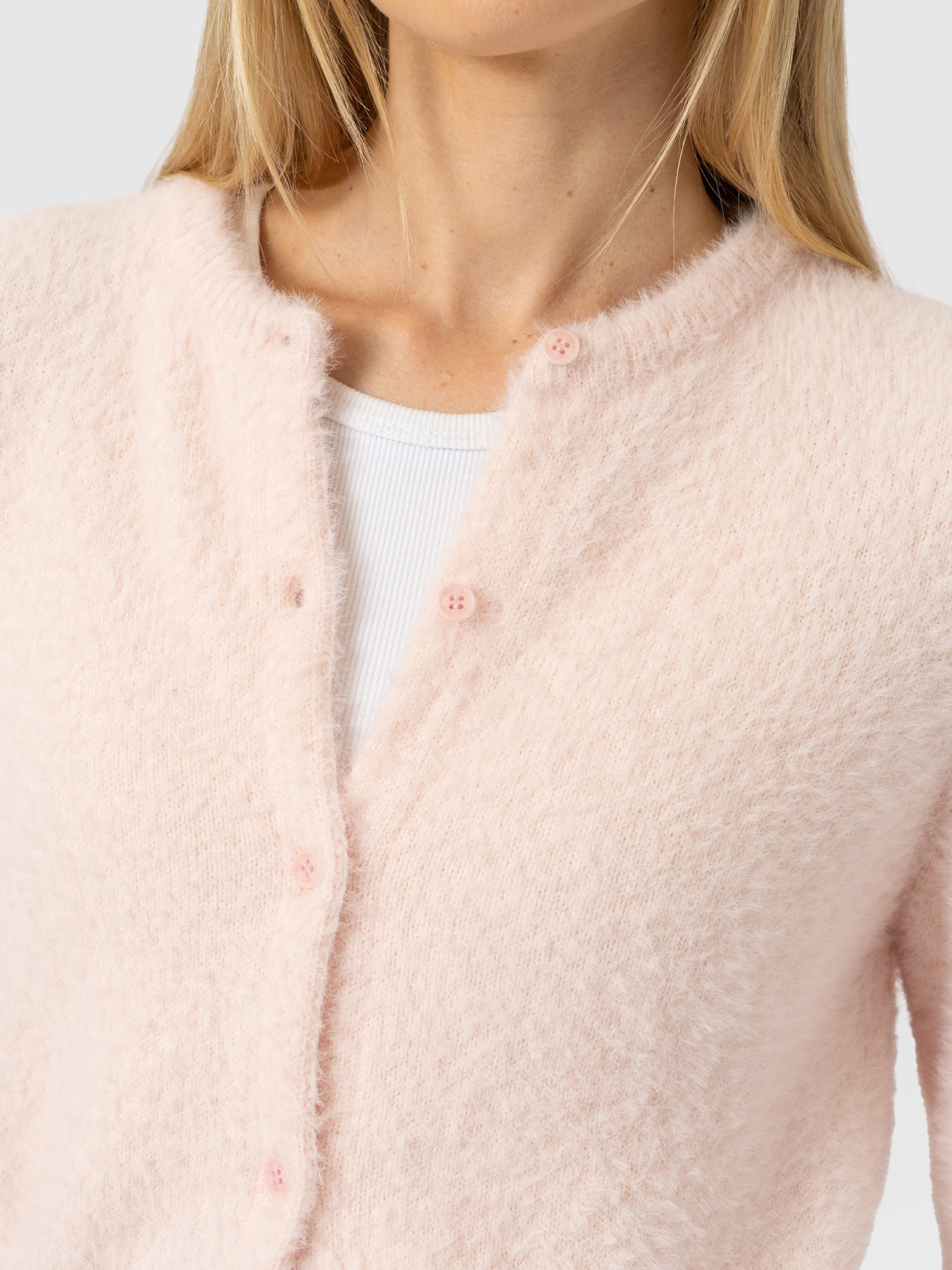 Rosalie Cardigan - Pale Pink - Women's Jumpers | Saint and Sofia® EU