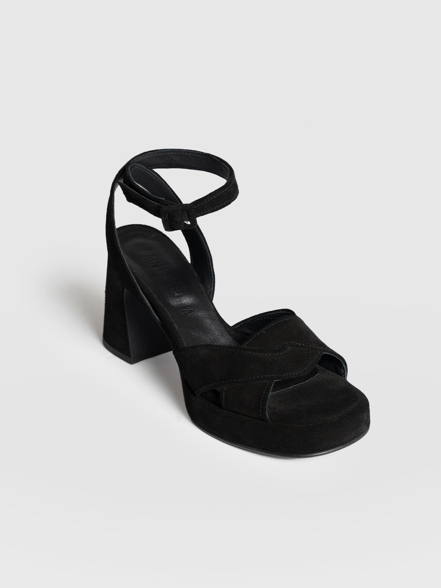 Roux Platform Heels - Black - Women's Shoes | Saint + Sofia® EU