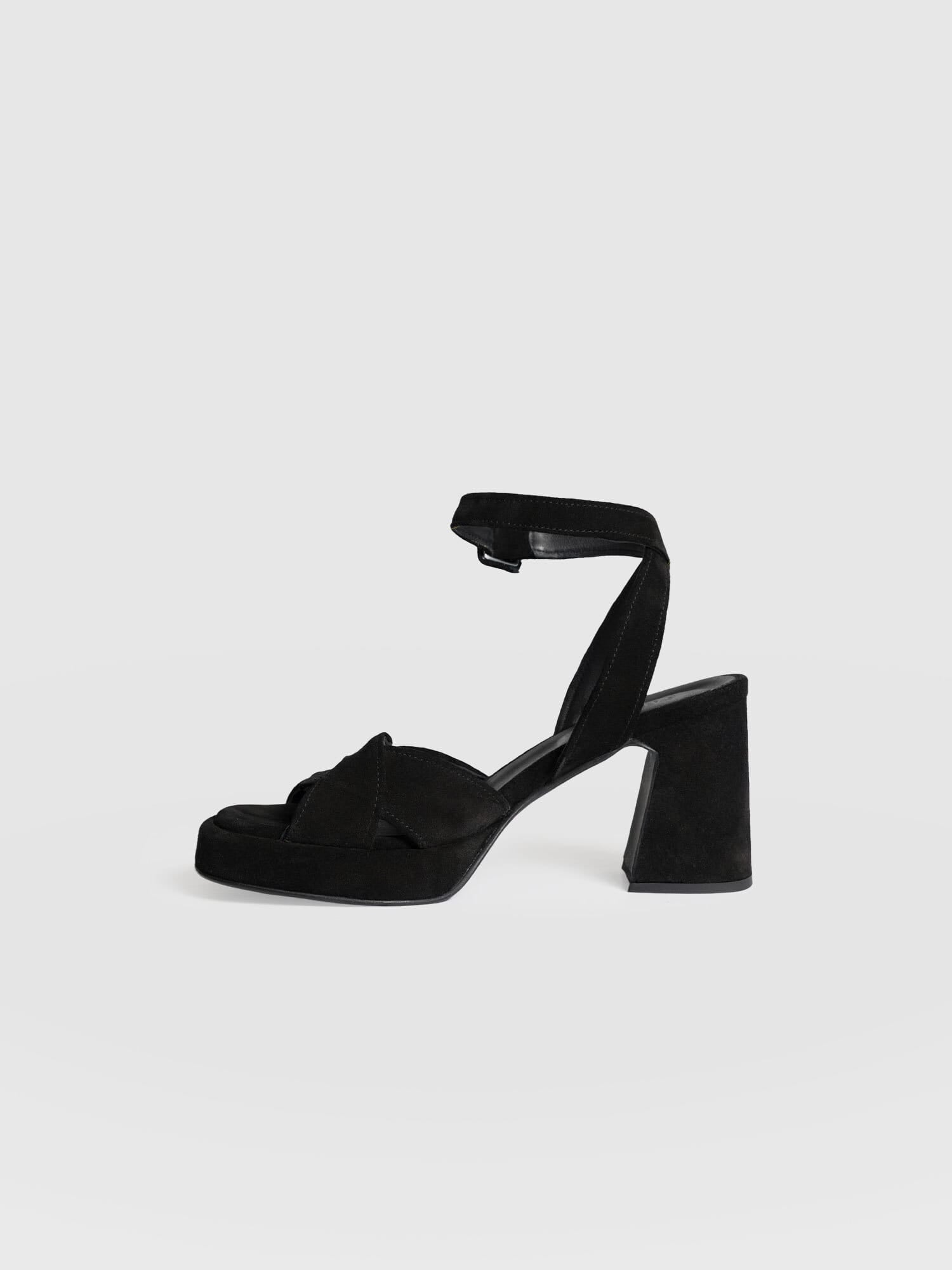 Roux Platform Heels - Black - Women's Shoes | Saint + Sofia® EU