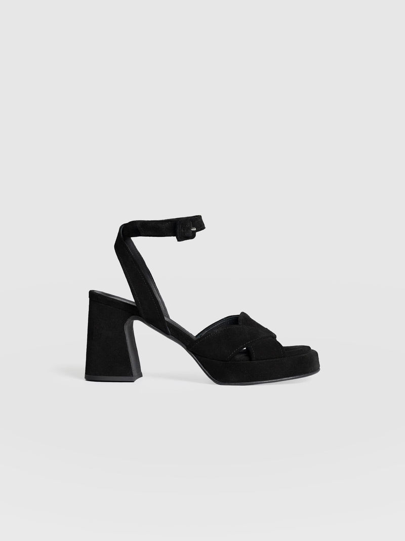 Roux Platform Heels - Black - Women's Shoes | Saint + Sofia® EU
