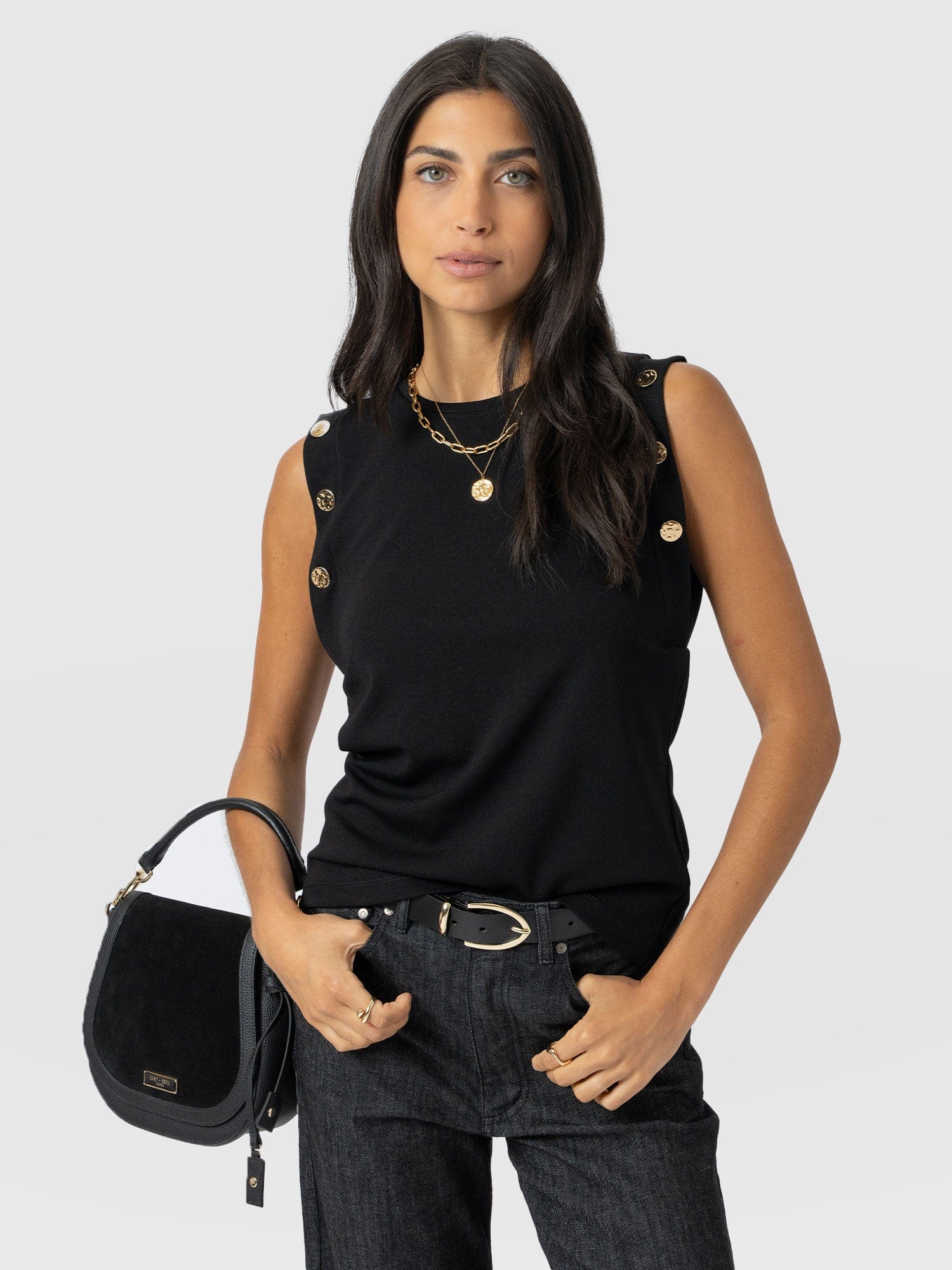 Rowan Tee - Black - Molten - Women's T-shirts | Saint + Sofia? EU