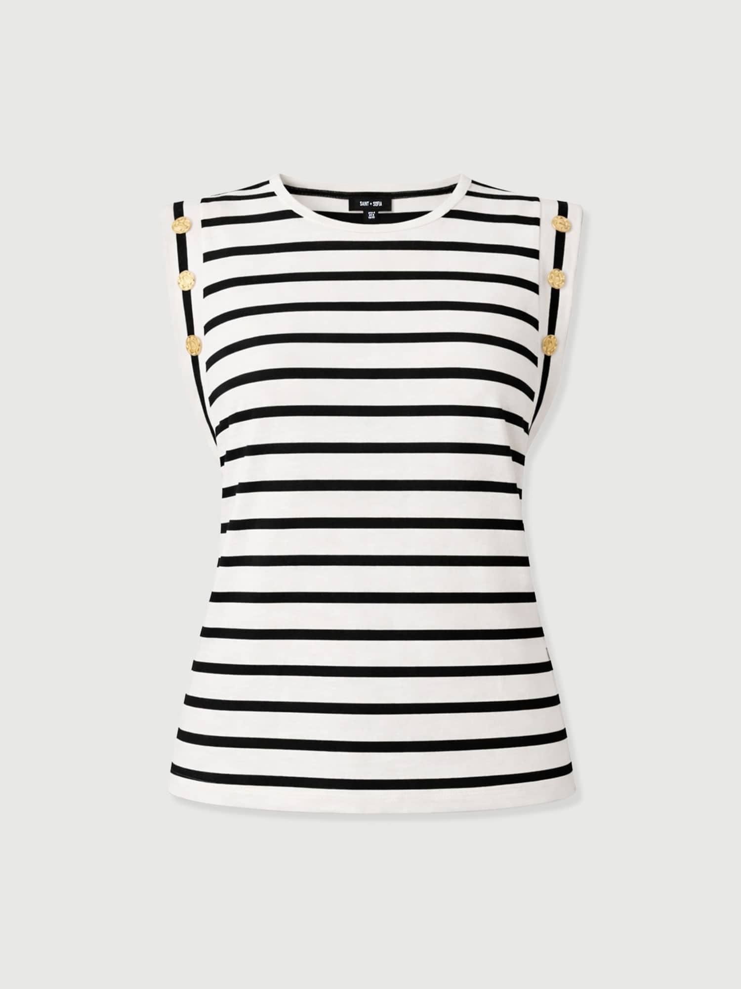 Rowan Tee - Black Stripe - Women's T-shirts | Saint + Sofia® EU