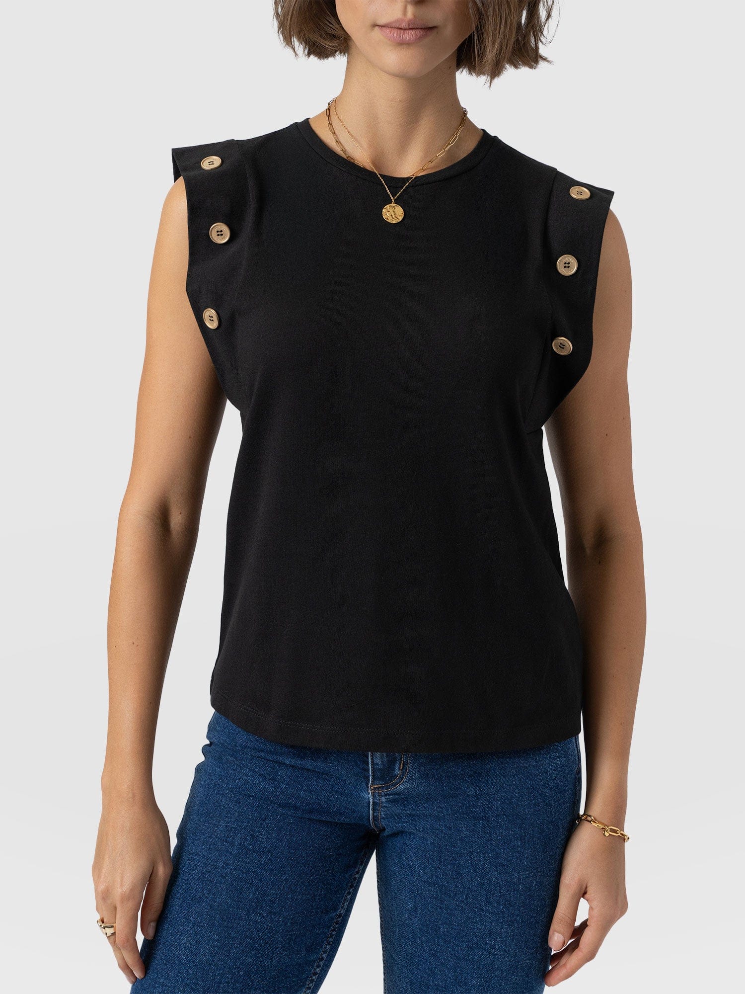 Rowan Tee Black - Women's T-Shirts | Saint + Sofia® EU