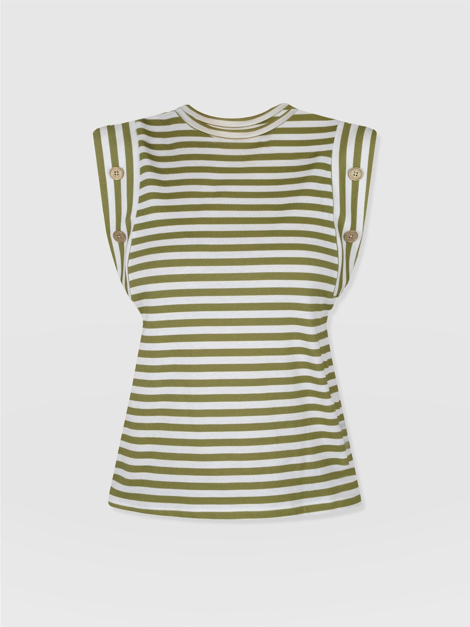 Rowan Tee - Green Stripe - Women's T-Shirts | Saint and Sofia® EU