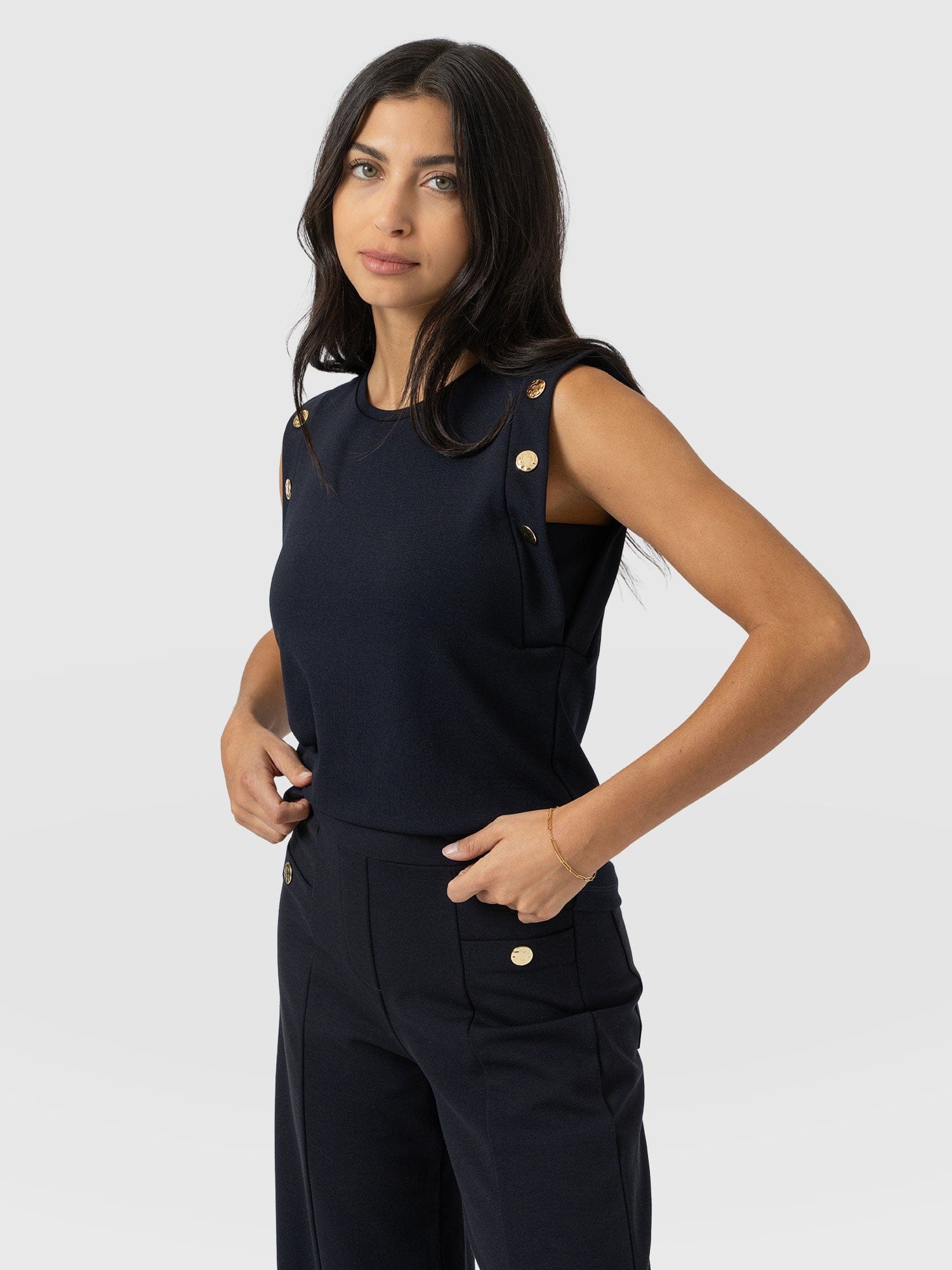 Rowan Tee - Navy - Molten - Women's T-shirts | Saint + Sofia® EU